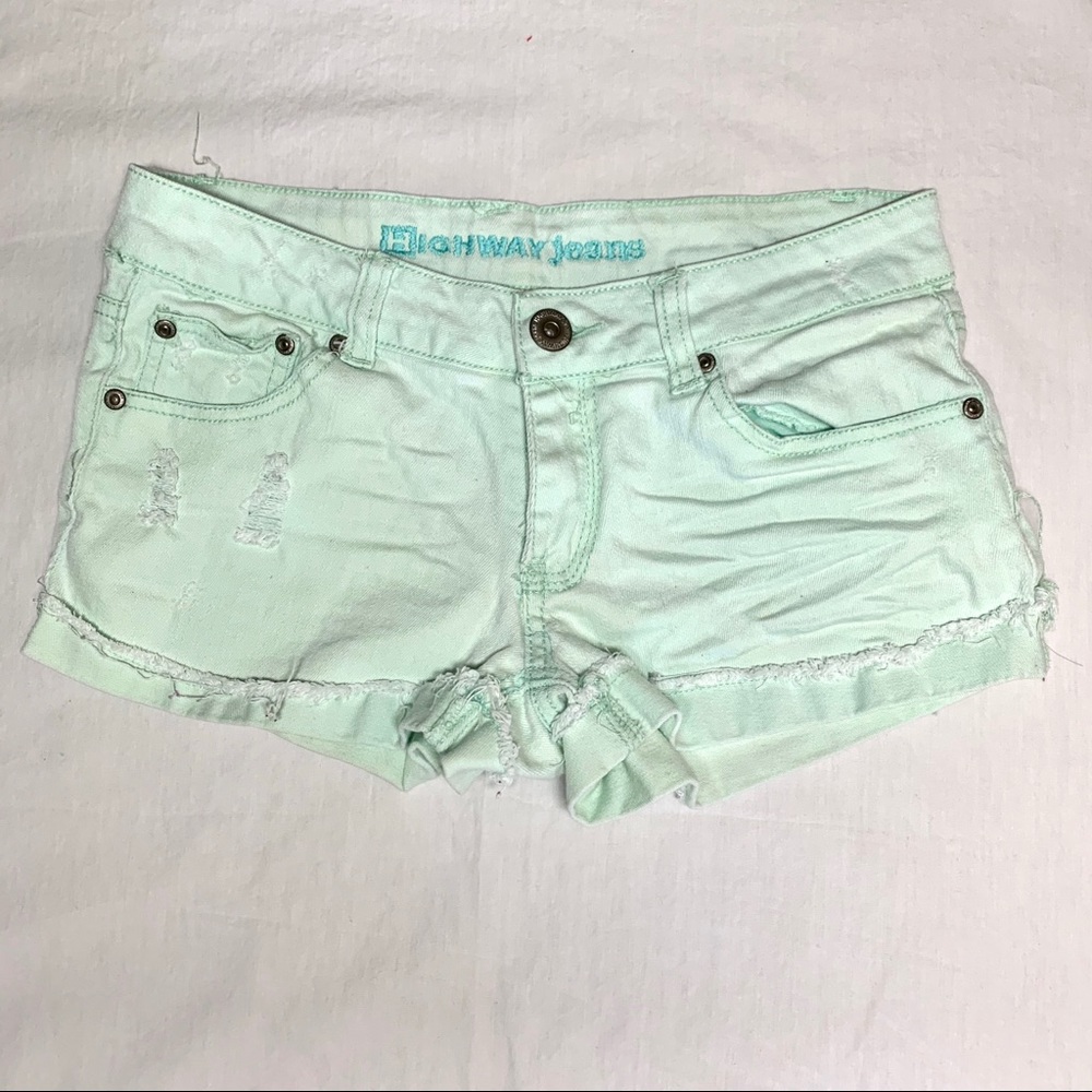 Mint Green Short Shorts